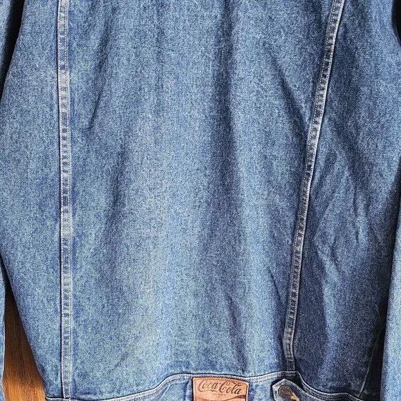 Coca-Cola Denim Trucker Jacket With Logo Buttons & Branding Vintage Size L - Picture 5 of 5
